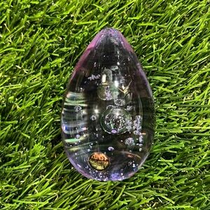 Vintage glass paperweight from Konst Glashyttan Urshult, 1970s |